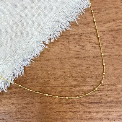 GARGANTILHA VENEZIANA V06 COM BOLINHAS 45CM